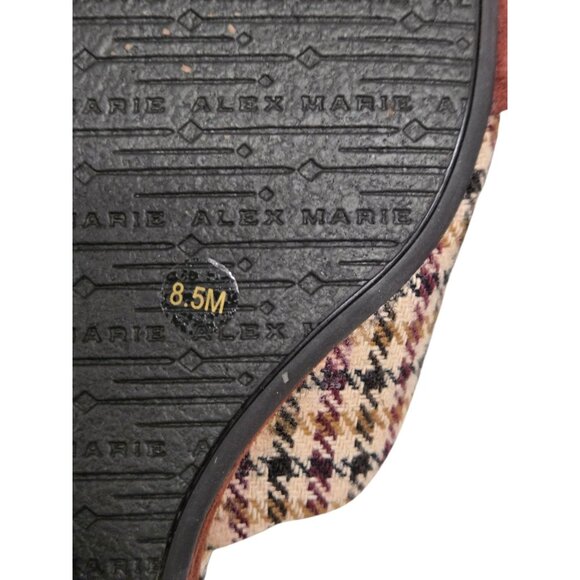 Alex Marie Womens Size 8.5 Houndstooth Dorsay Pointy Toe Flats Academia Preppy - Picture 8 of 9